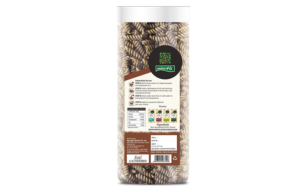 Nutra Hi Buckwheat Pasta    Plastic Jar  200 grams